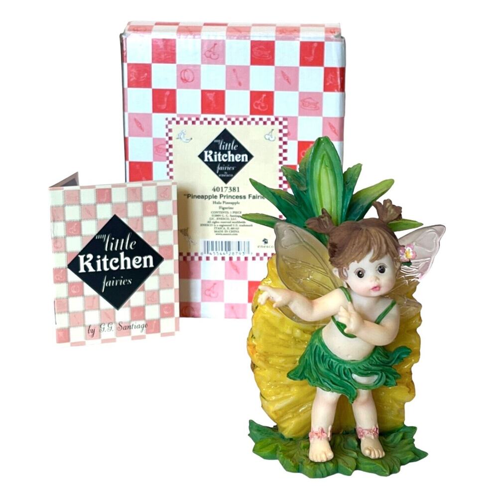 My Little Kitchen Fairies Pineapple Princess Fairy Hawaii Luau Hula Girl Figure